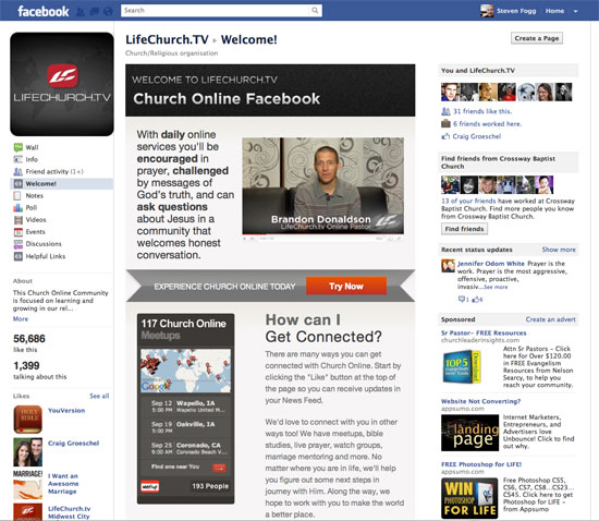 Lifechurch.tv facebook page