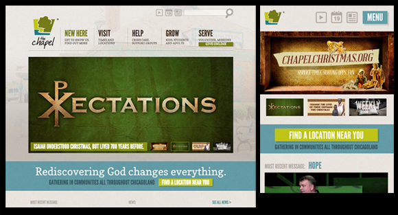 the chapel responsive design church website